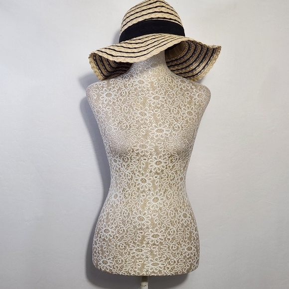 Four Buttons Summer Ladies Sun Beach Paper Straw Hat Floppy Foldable Wide Brim … - Picture 2 of 12